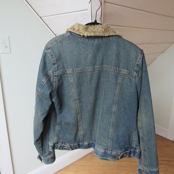 Gap Denim 100% Cotton Shell Sherpa Lined Jacket Size Medium - Picture 4 of 9